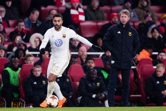 Östersunds Saman Ghoddos och tränare Graham Potter