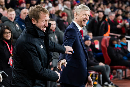 Östersunds tränare Graham Potter och Arsenals manager