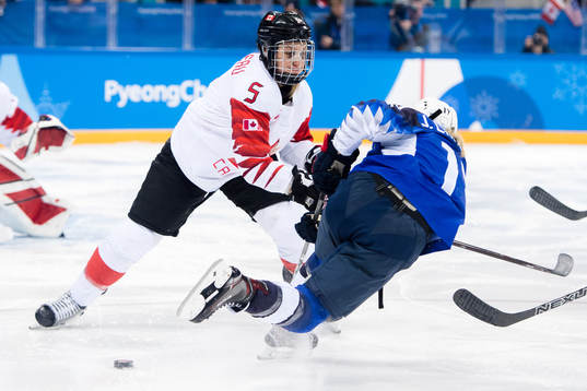 Lauriane Rougeau of Canada and Jocelyn Lamoureux-Davidson