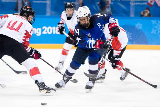 Renata Fast of Canada and Brianna Decker of USA