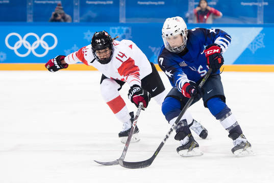 Renata Fast of Canada and Monique Lamoureux-Morando of USA