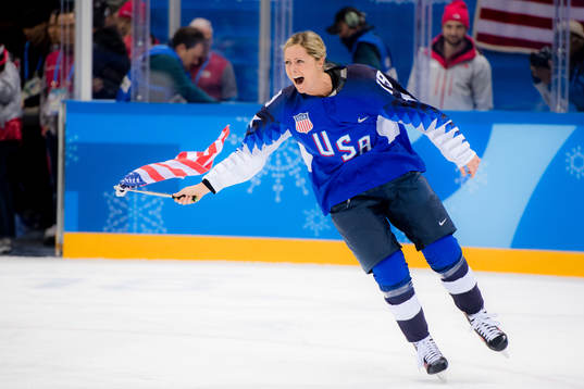 Gigi Marvin of USA  celebrates
