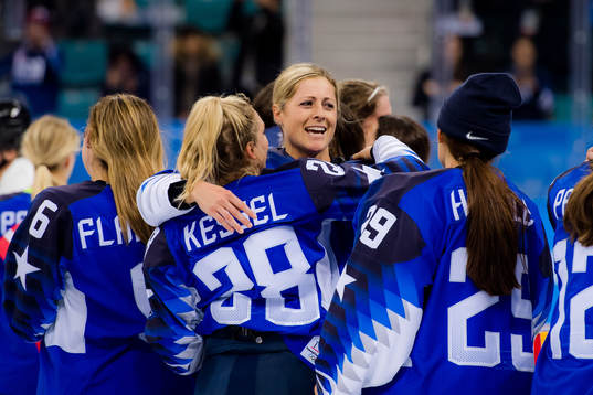 Gigi Marvin of USA celebrating