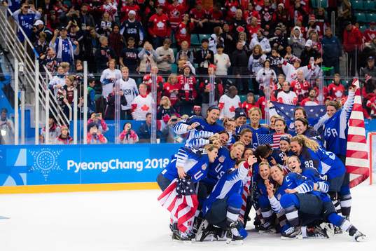 Team USA celebrating