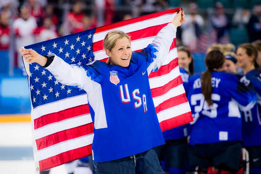Gigi Marvin of USA celebrating