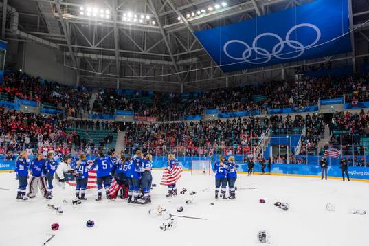 Team USA celebrating