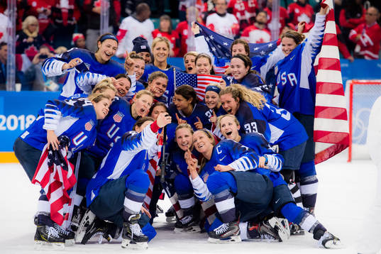Team USA celebrating