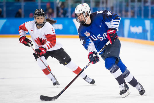 Kelly Pannek of USA and Rebecca Johnston of Canada