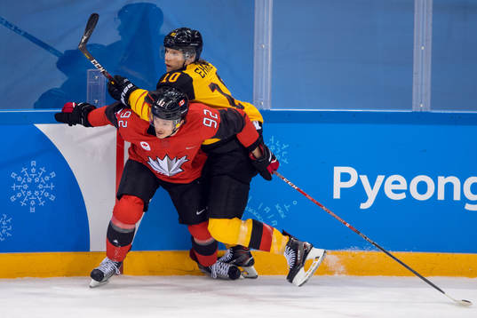 Christian Thomas of Canada and Christian Ehrhoff of Germany