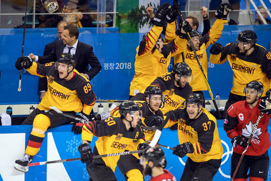 The German players celebrates