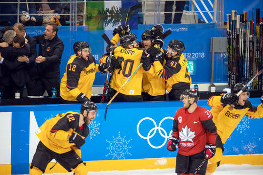 The German players celebrates