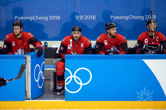 Cody Goloubef, Chris Lee, Maxim Noreau and Chris Kelly of