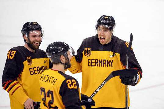 Gerrit Fauser, Matthias Plachta and Björn Krupp of Germany