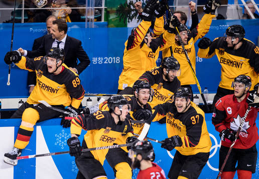 Bläddra bland fler bilder av 2018 Winter Olympics, Day 14, Ice Hockey, Men's Semifinal, Canada - Germany