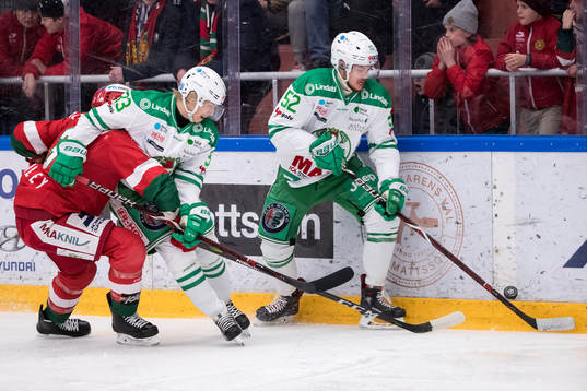 Moras Brandon Gormley och Rögles Daniel Sylwander och