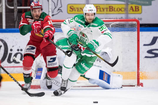 Moras John Persson och Rögles Ted Brithén  i