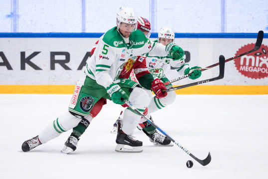 Rögles Alen Bibic  i ishockeymatchen i SHL mellan Mora och