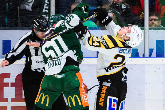 Färjestads Sebastian Erixon och Skellefteås Andreas
