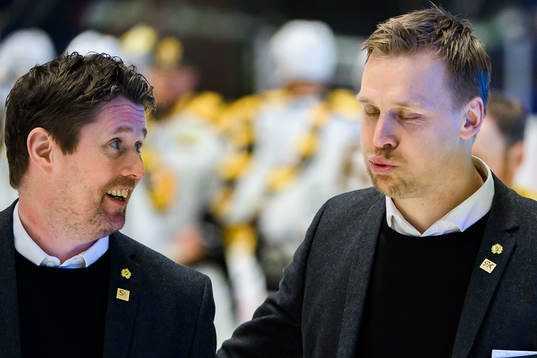 Skellefteås tränare Stefan Klockare och Bert Robertsson