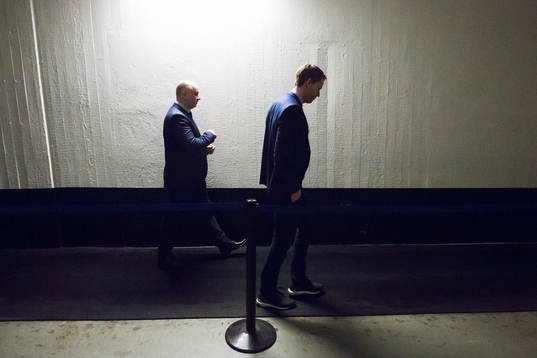 Djurgårdens tränare Robert Ohlsson (h) och assisterande