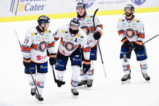Växjös Robert Rosén och Daniel Rahimi jublar
