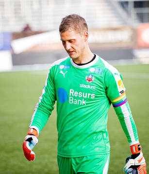 Helsingborgs målvakt Pär Hansson deppar