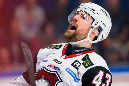 Malmö Redhawks Nichlas Hardt jublar