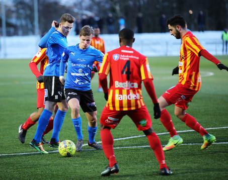Halmstads Oscar Petersson och Gabriel Gudmundsson