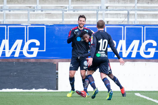 Helsingborgs Mikael Dahlberg jublar