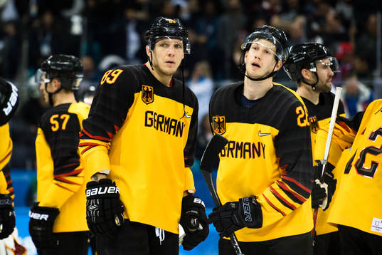 David Wolf of Germany and Frank Mauer of Germany looks