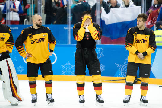 Team Germany looks dejected