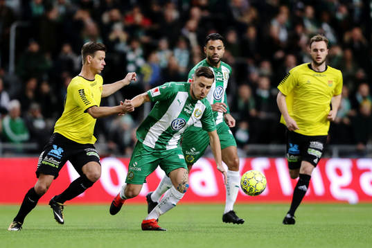 Hammarbys Jeppe Andersen och GAIS Dusan Djuric