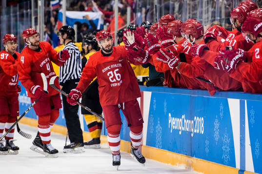 Vyacheslav Voinov Of Russia (OAR) celebrates