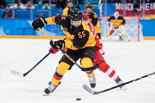 Felix Schutz of Germany  in the Ice Hockey Men’s Final