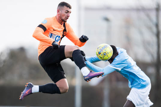Malmö FF’s Yahya Kalley och Roskildes Valon Ljuti