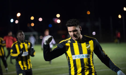 IFK Hässleholms Tommy Filipovic  i träningsmatchen mellan