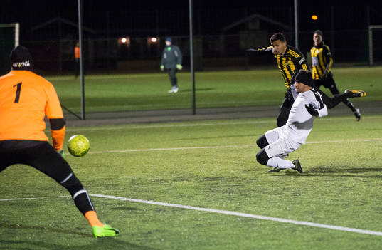 IFK Hässleholms Waed Shaif gör mål i träningsmatchen