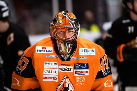 Karlskronas målvakt Johan Holmqvist
