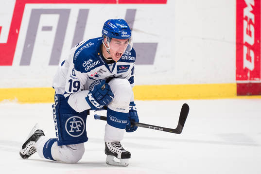 Leksands Tobias Forsberg jublar