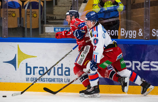 Västerviks Christopher Fish och Oskarshamns Marcus Björk