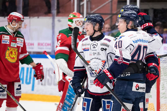 Linköpings Mathis Olimb och Emil Sylvegård och Ken André