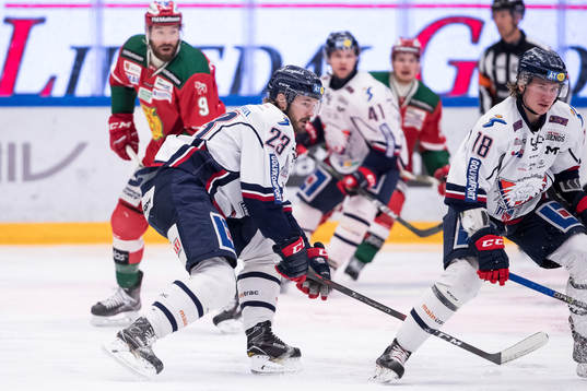 Linköpings Niklas Persson  i ishockeymatchen i SHL mellan