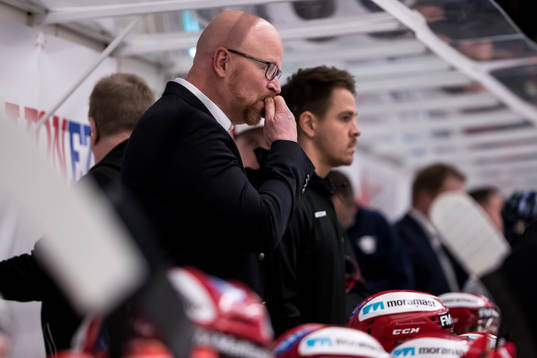 Moras tränare Johan Rosen  i ishockeymatchen i SHL mellan
