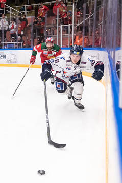 Linköpings Mathis Olimb  i ishockeymatchen i SHL mellan
