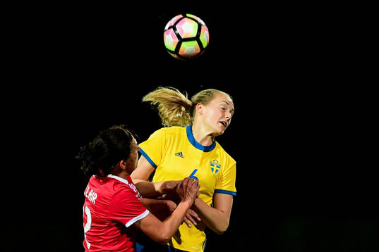 Kanadas Christine Sinclair och Sveriges Magdalena Eriksson