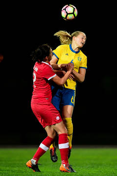 Kanadas Christine Sinclair och Sveriges Magdalena Eriksson