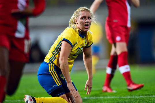 Sveriges Mimmi Larsson deppar