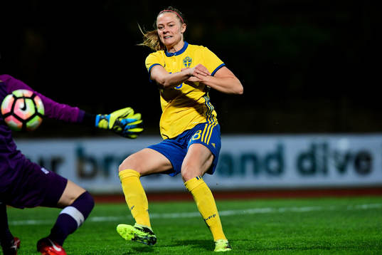 Sveriges Fridolina Rolfö  gör 1-2
