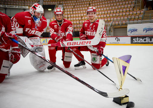 Timrås målvakt Henrik Haukeland, Jacob Olofsson och