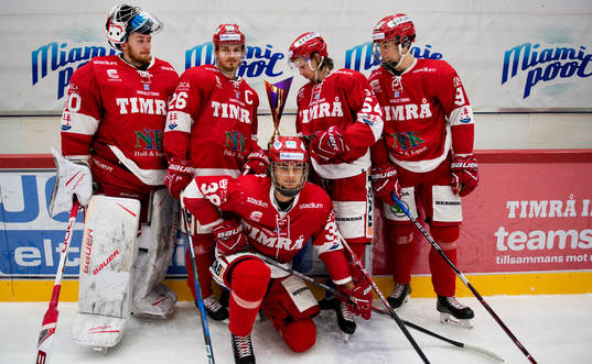 Timrås målvakt Henrik Haukeland, lagkatpen Hampus